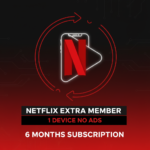 Netflix extra mamber 1 device no ads not need code vérification all time ) 6 month's